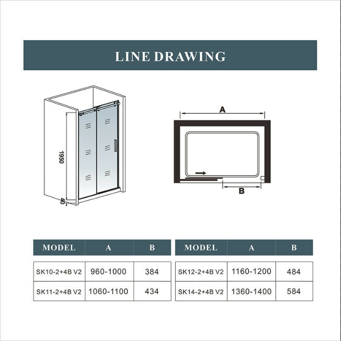 AICA shower enclosure shower door