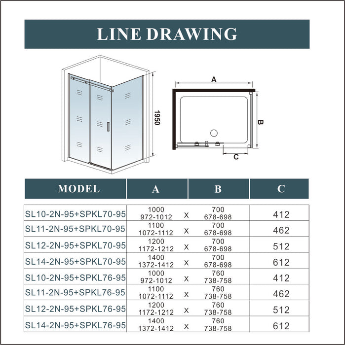 AICA shower enclosure shower door