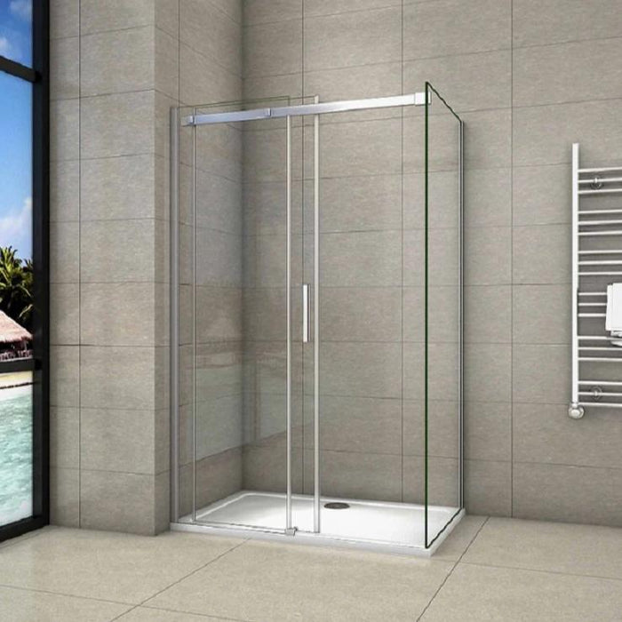 Glass enclosure 1000|1100|1200|1400 Sliding AICA shower door,700-900 Panel, 1950