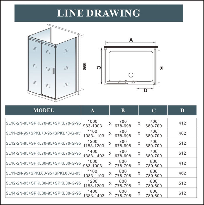 AICA shower enclosure shower door