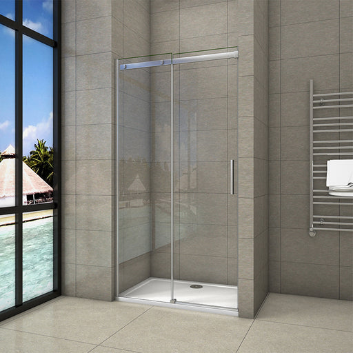 Sliding AICA shower door, 1950 Chrome Shower Stone Tray