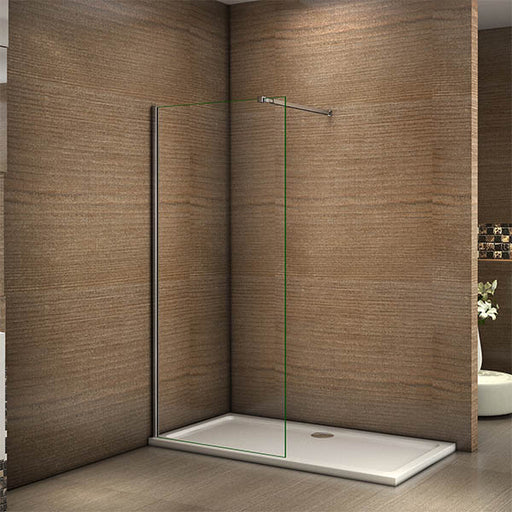 Walk In AICA shower enclosure 1850, Wet Room Door Screen Panel, 8mm easy clean Glass,