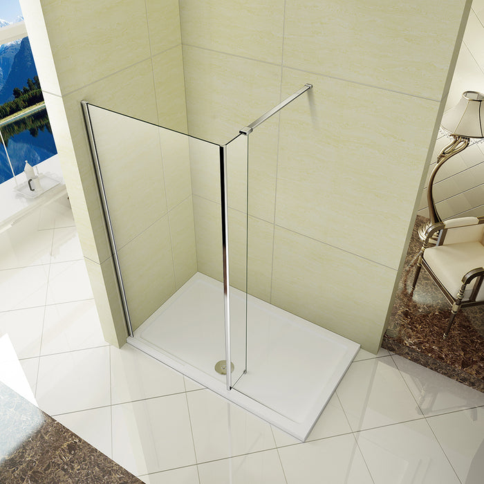 L Shape Wet Room Shower Screen,300mm Fixed Return Panel,shower enclosure