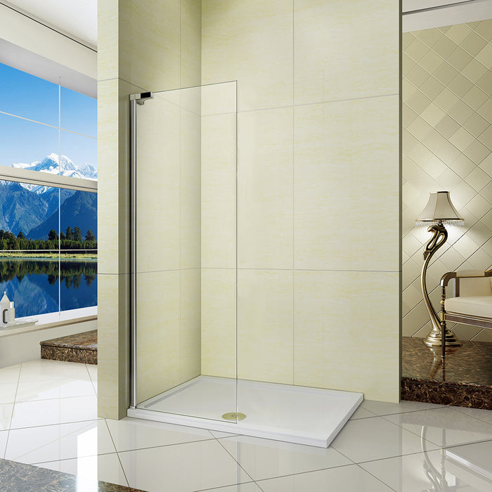 1850 Wet Room Shower screen, Enclosure Walk In 6 Tempered Glass, Panel,