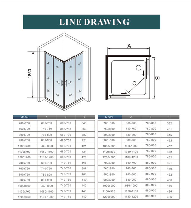 AICA shower enclosure shower door