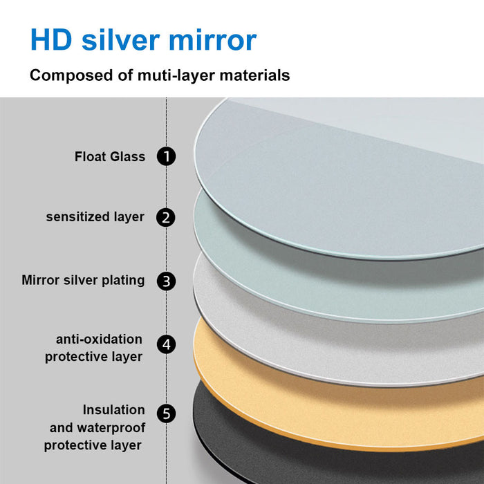 Dimmable Round LED Bathroom Mirror with Demister Pad 2 Colours