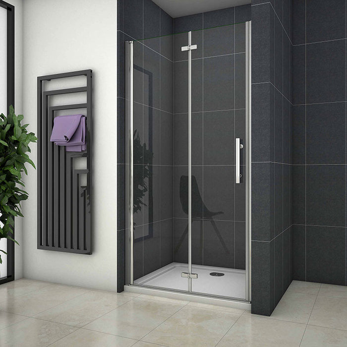 Bi fold Pivot Shower, door, 1850H Bifold AICA shower enclosure,  Shower Stone tray