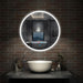 LED bathroom mirror with demister pad