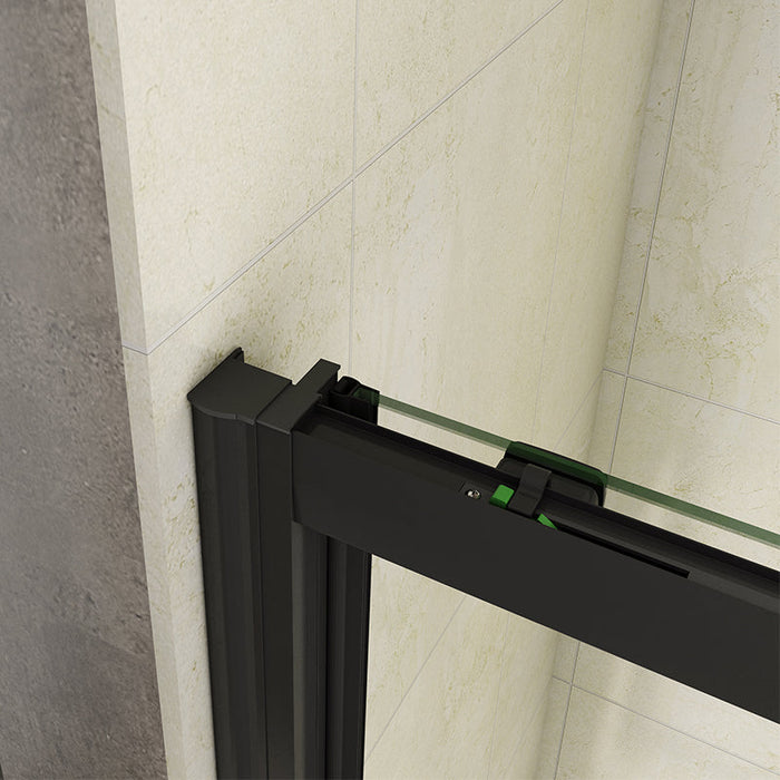 AICA-bathrooms-Black-Sliding-Shower-Enclosure-8mm-Door-4