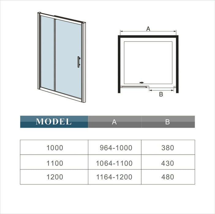 AICA-bathrooms-Black-Shower-Enclosure-1200mm-NANO-Sliding-5