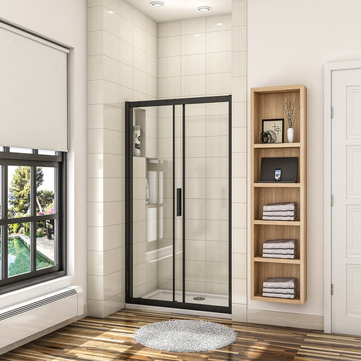 AICA-bathrooms-Black-Shower-Enclosure-NANO-Sliding-Door-2