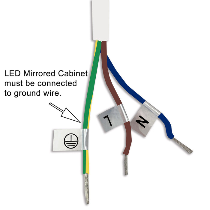 LED Bathroom Mirror Cabinet with Shaver socket and Demister Pad